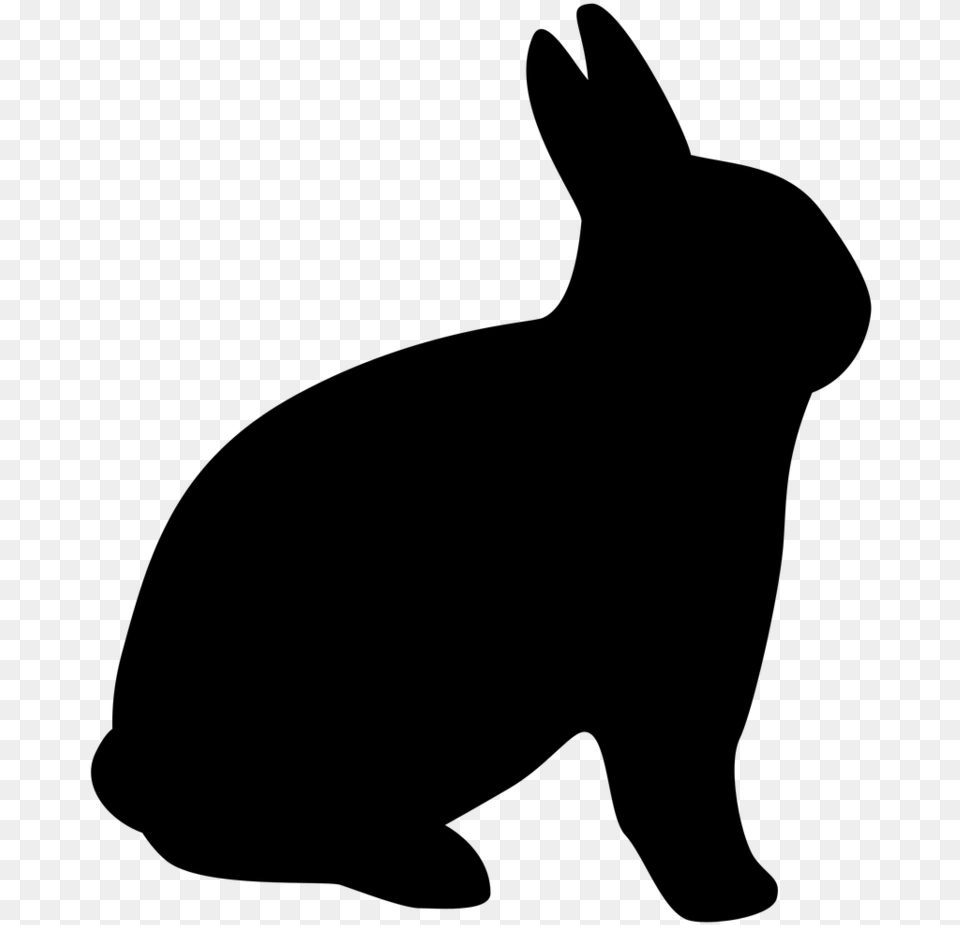 Rabbit Icon, Gray Png Image