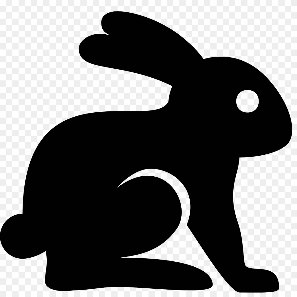 Rabbit Icon, Gray Png