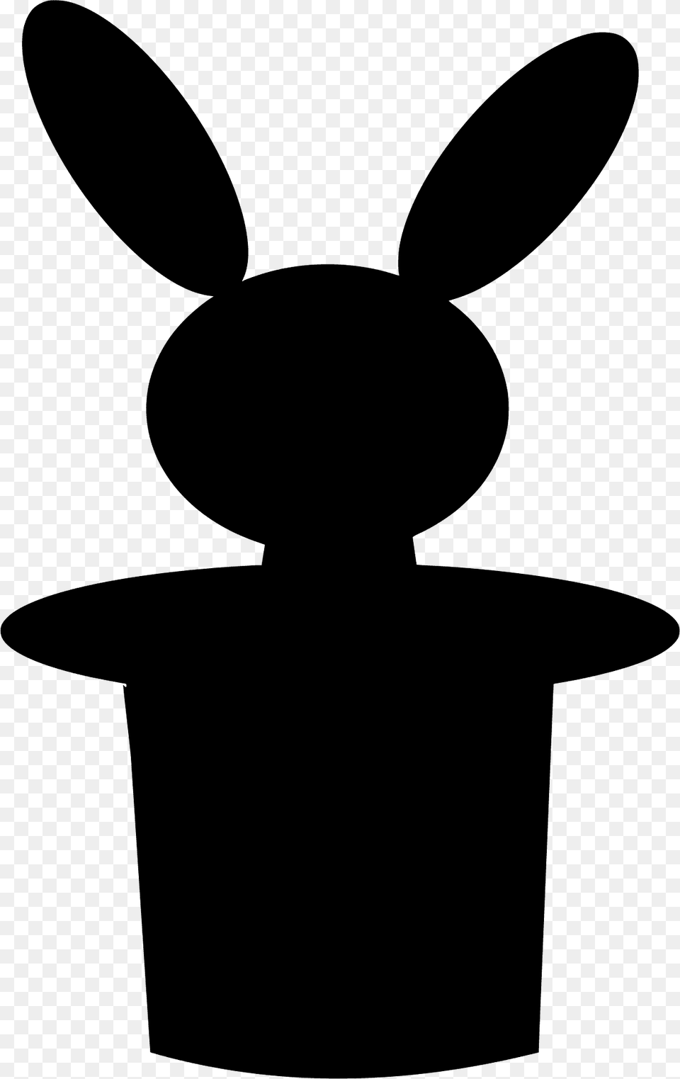 Rabbit In Magic Hat Silhouette, Stencil, Appliance, Ceiling Fan, Device Free Png