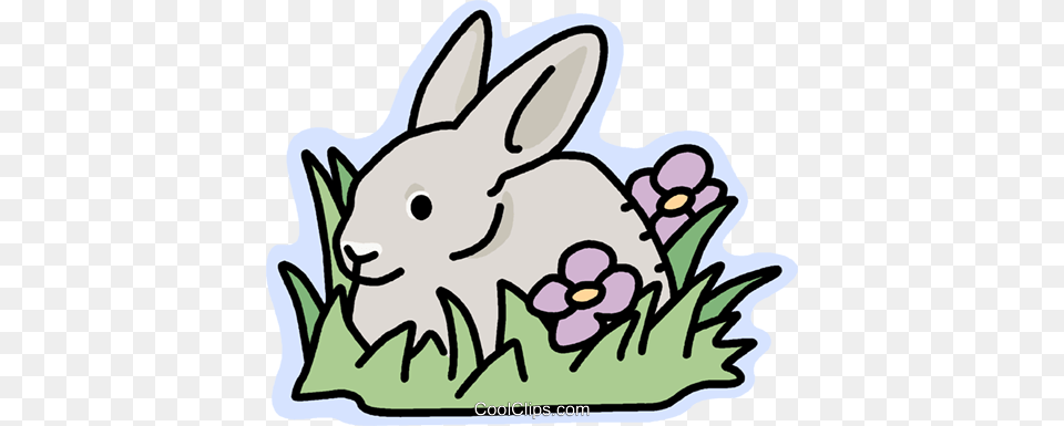 Rabbit In The Grass Royalty Vector Clip Art Illustration, Animal, Hare, Mammal, Rodent Png
