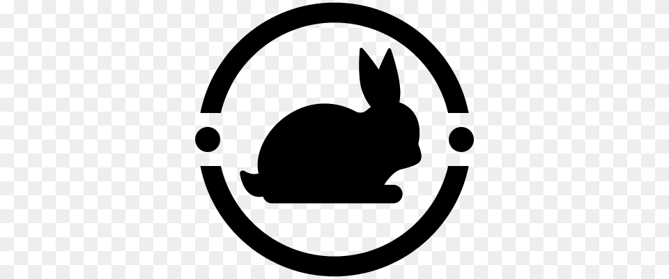 Rabbit Inside A Circle Vector Rabbit Circle Icon, Gray Free Transparent Png