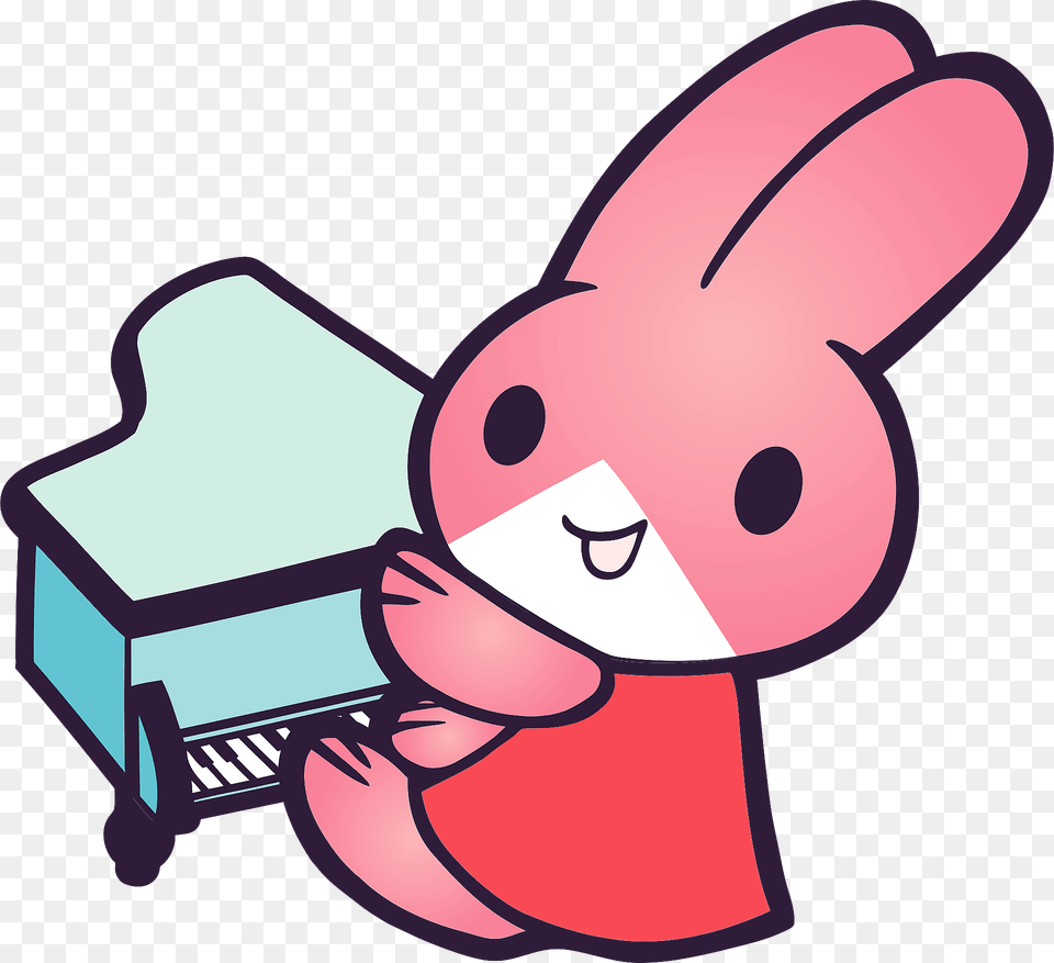 Rabbit Is Playing The Piano Clipart Png Image