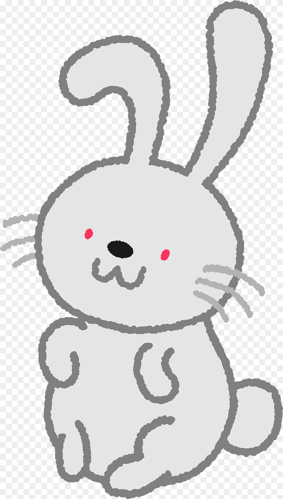 Rabbit Outline Clipart, Plush, Toy, Animal, Mammal Free Png Download