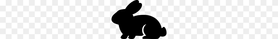 Rabbit Silhouette, Gray Free Png Download