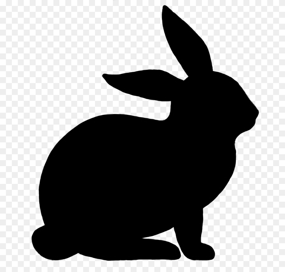 Rabbit Silhouette, Person, Animal, Mammal Free Png