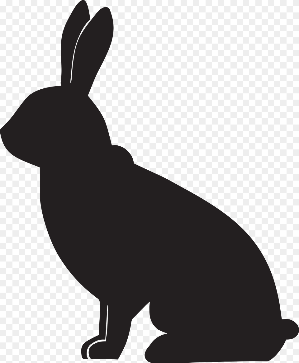 Rabbit Silhouette Clip Art Transparent, Animal, Mammal, Baby, Person Png Image
