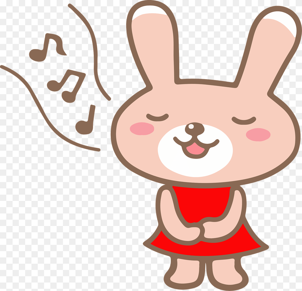 Rabbit Singing Clipart, Animal, Cartoon, Fish, Sea Life Png Image