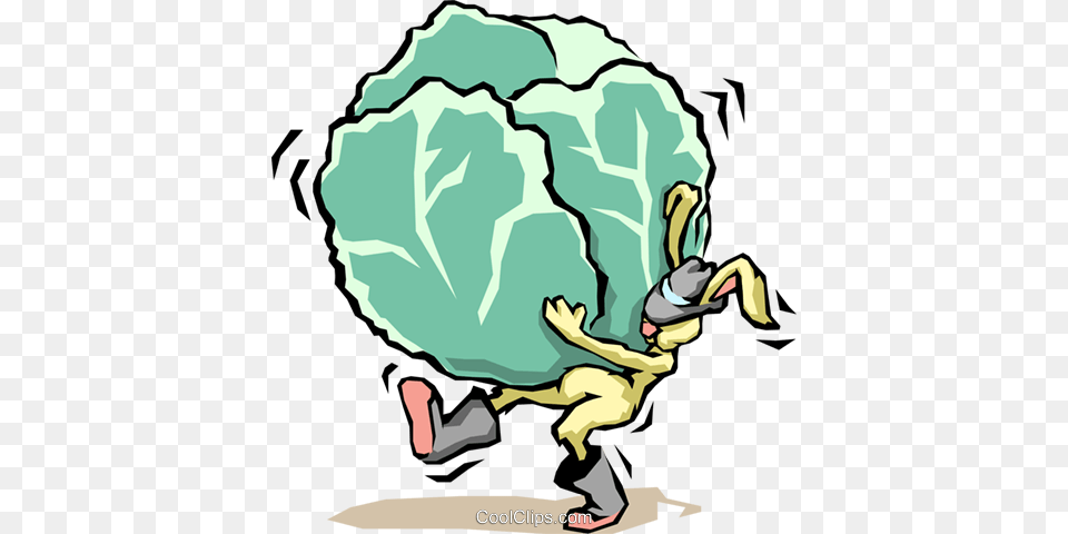 Rabbit With Cabbage Royalty Vector Clip Art Illustration, Food, Produce, Leafy Green Vegetable, Plant Free Png Download