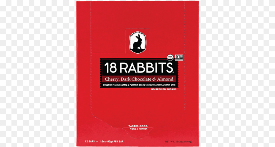 Rabbits Cherry Dark Chocolate Almond Bar Graphic Design, Advertisement, Book, Poster, Publication Png Image