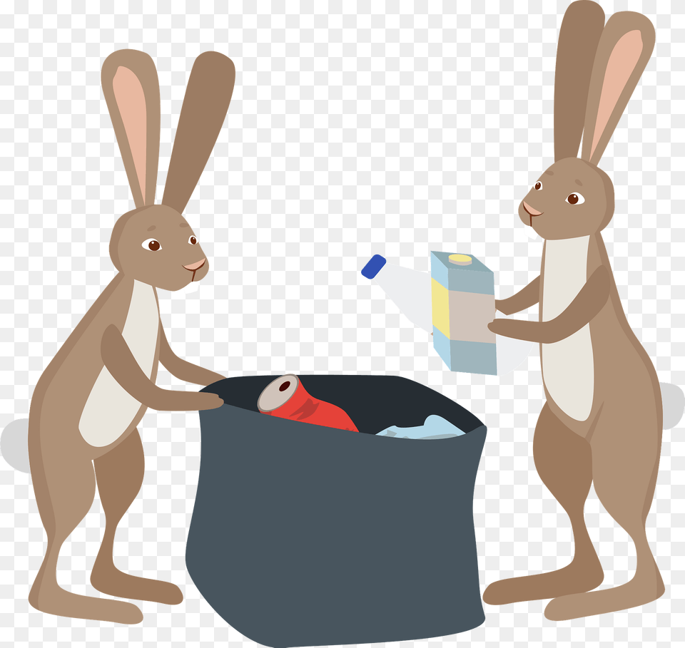 Rabbits Cleaning Up Clipart, Animal, Bear, Mammal, Wildlife Free Png