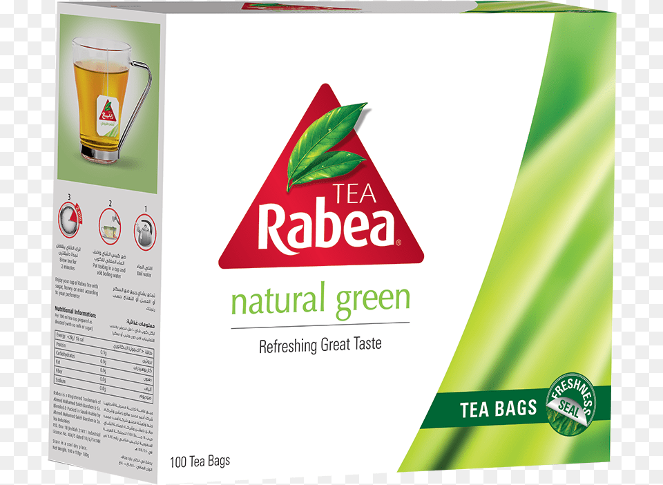 Rabea Green Tea With Mint 100 Bags, Advertisement, Poster, Alcohol, Beer Free Transparent Png