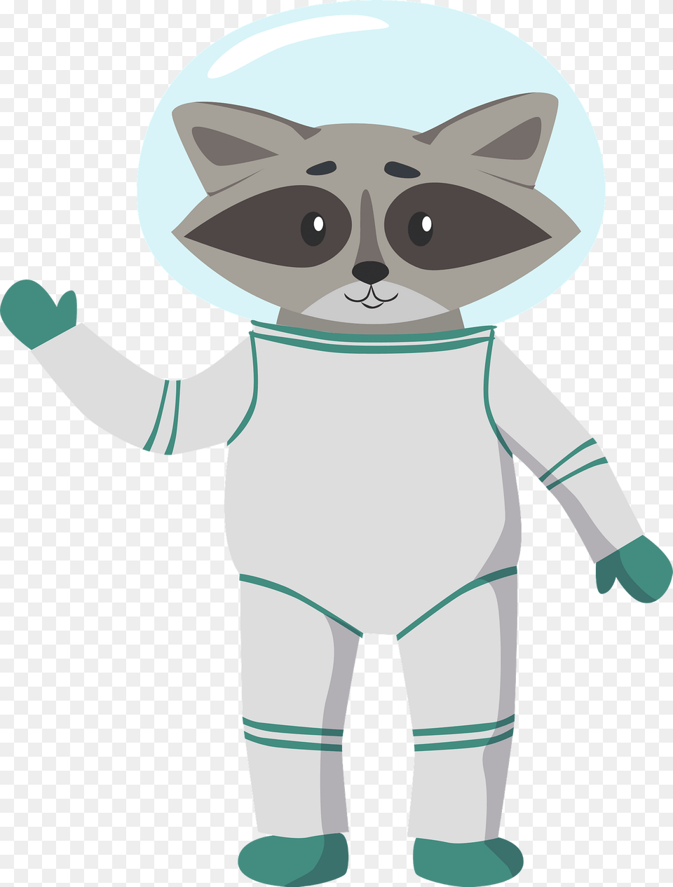 Raccoon Astronaut Clipart, Baby, Person Png Image