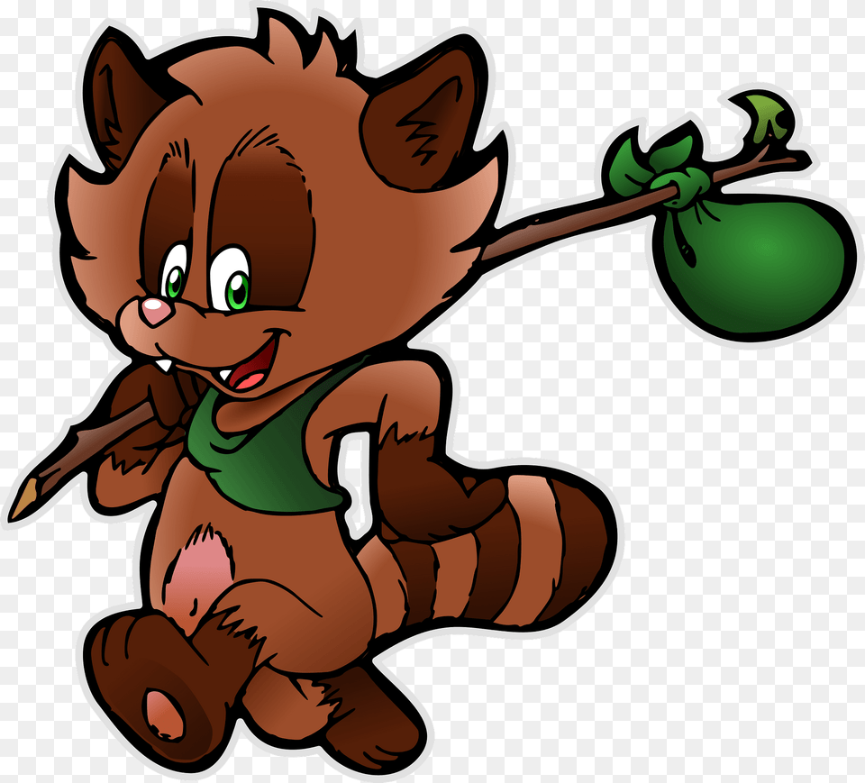 Raccoon Hobo Clipart, Baby, Person, Cartoon Png Image