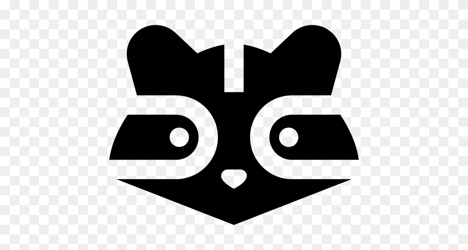 Raccoon Icon, Gray Png Image