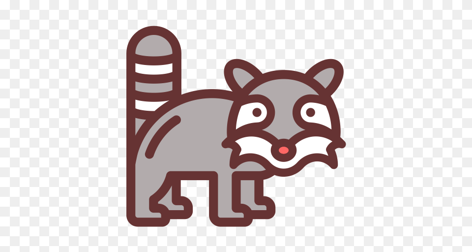 Raccoon Multicolor Lovely Icon With And Vector Format, Sticker Free Transparent Png