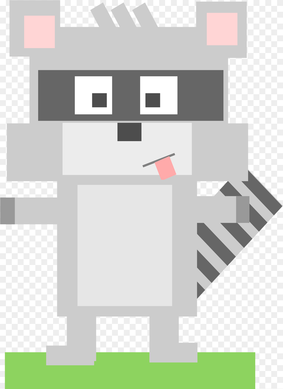 Raccoon This Free Icons Design Of Square Animal Made Of Only Squares, Robot Png