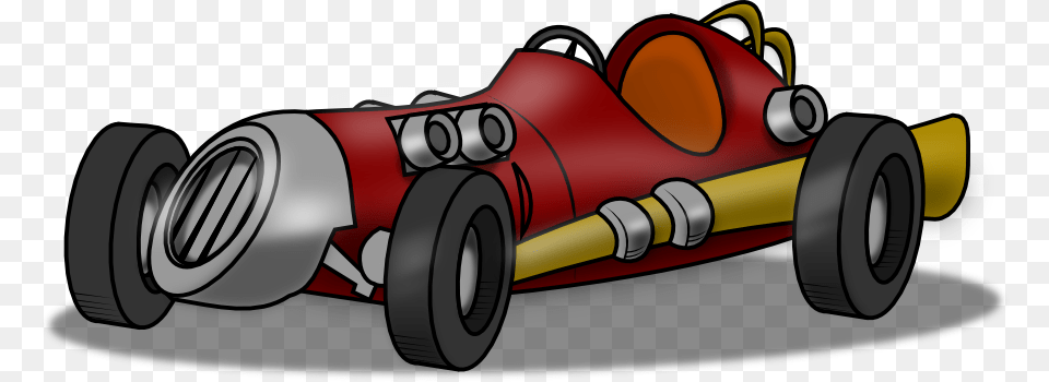 Race Car Clipart Car Driving Old Cartoon Race Cars, Kart, Vehicle, Transportation, Weapon Free Png Download