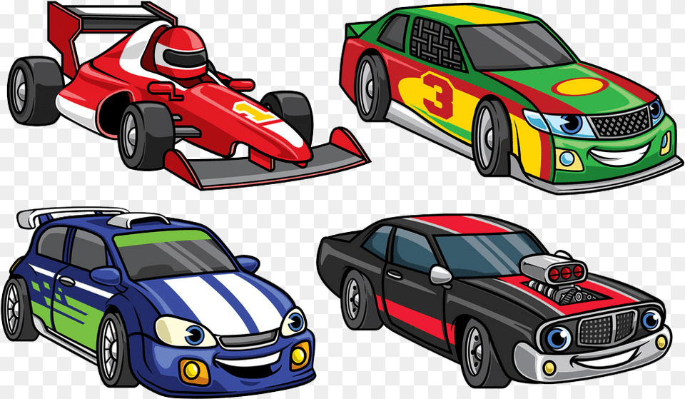 Race Car Clipart Clipartworld Dessin Voiture Course Sport, Wheel, Machine, Vehicle, Transportation Free Png Download
