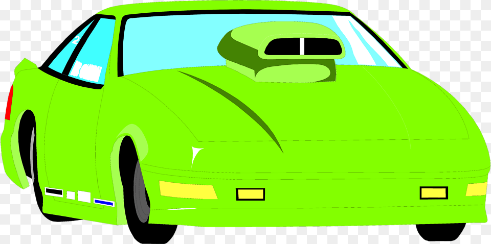 Race Car Clipart Green, Transportation, Vehicle, Sports Car, Coupe Png Image