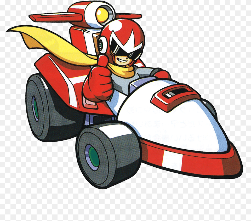 Race Car Clipart Megaman Battle And Chase Protoman, Vehicle, Transportation, Grass, Plant Free Png Download