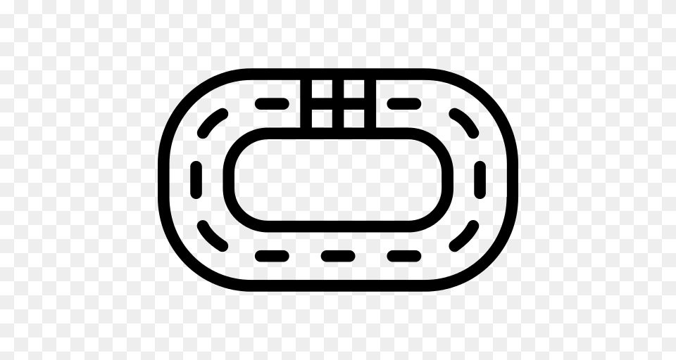 Race Track Icon, Gray Png