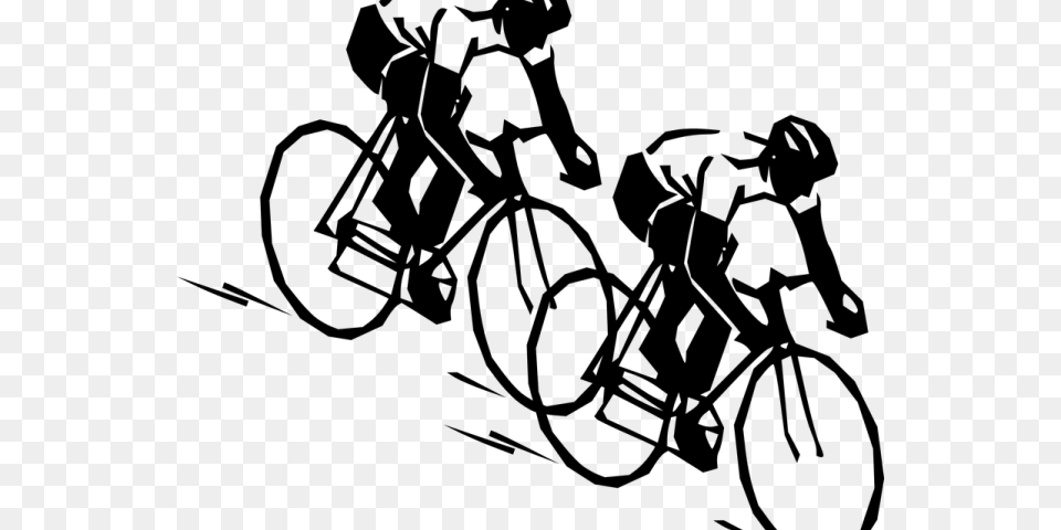 Racer Clipart Cycling Competition Bicycle Racing Clipart, Gray Free Png