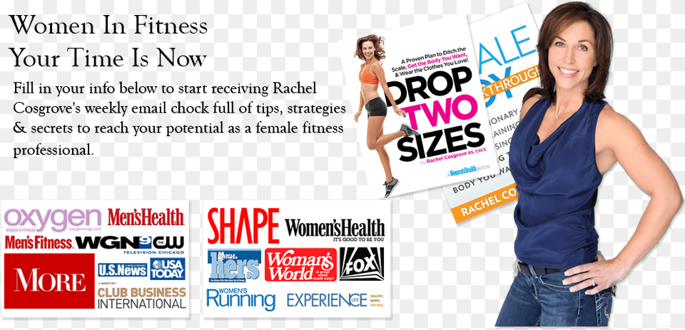 Rachel Cosgrove Women Weight Loss Banner Advertisement, Adult, Publication, Poster, Person Free Png