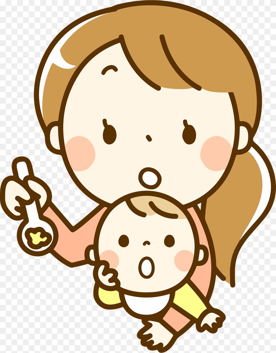 Rachel Mother Is Feeding Baby Food Clipart, Face, Head, Person Free Png Download