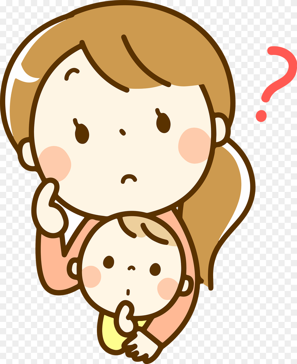 Rachel Mother Is Questioning And Holding Baby Clipart, Cream, Dessert, Food, Ice Cream Png