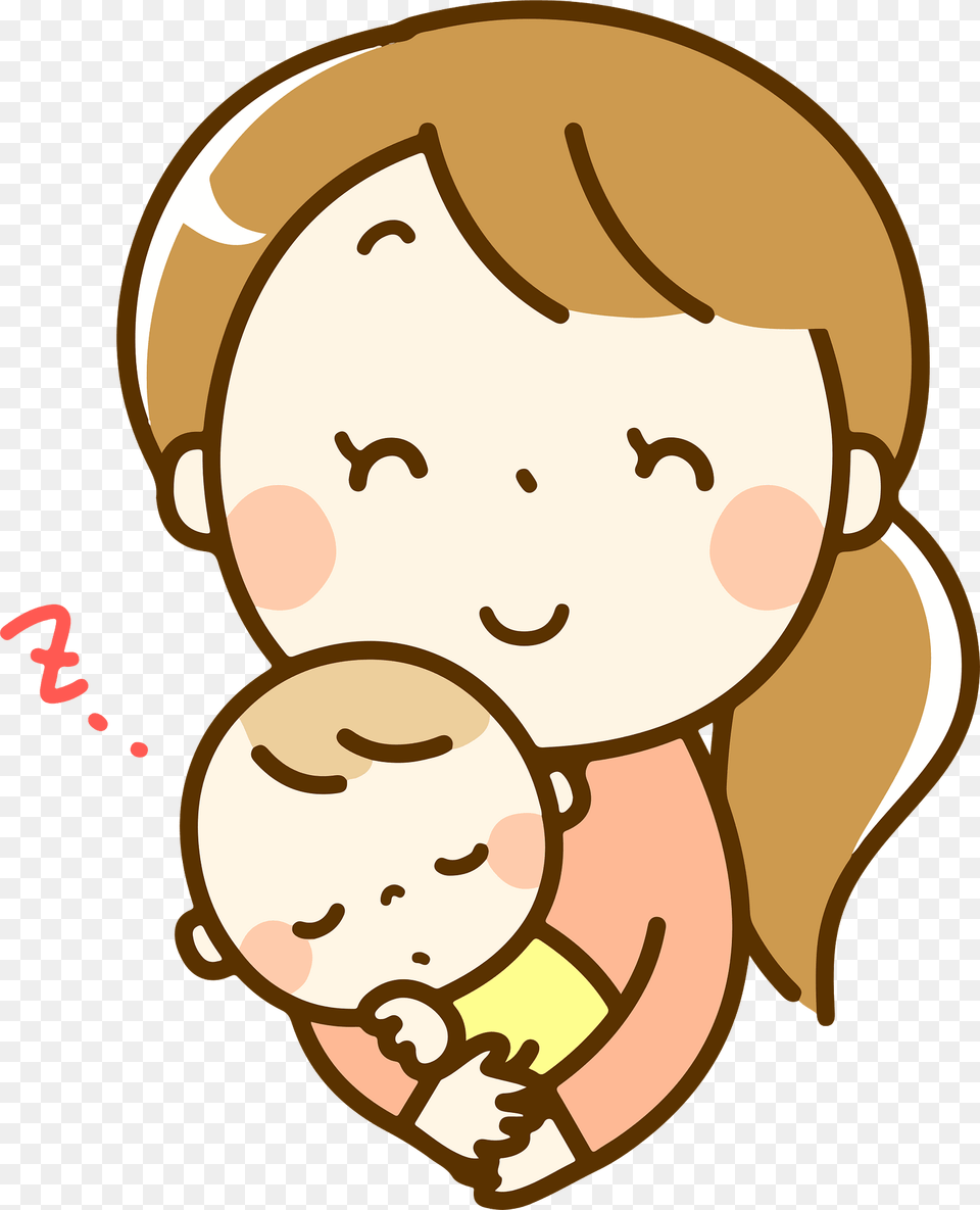 Rachel Mother With Sleeping Baby Clipart, Accessories, Jewelry, Earring, Ice Cream Free Png Download