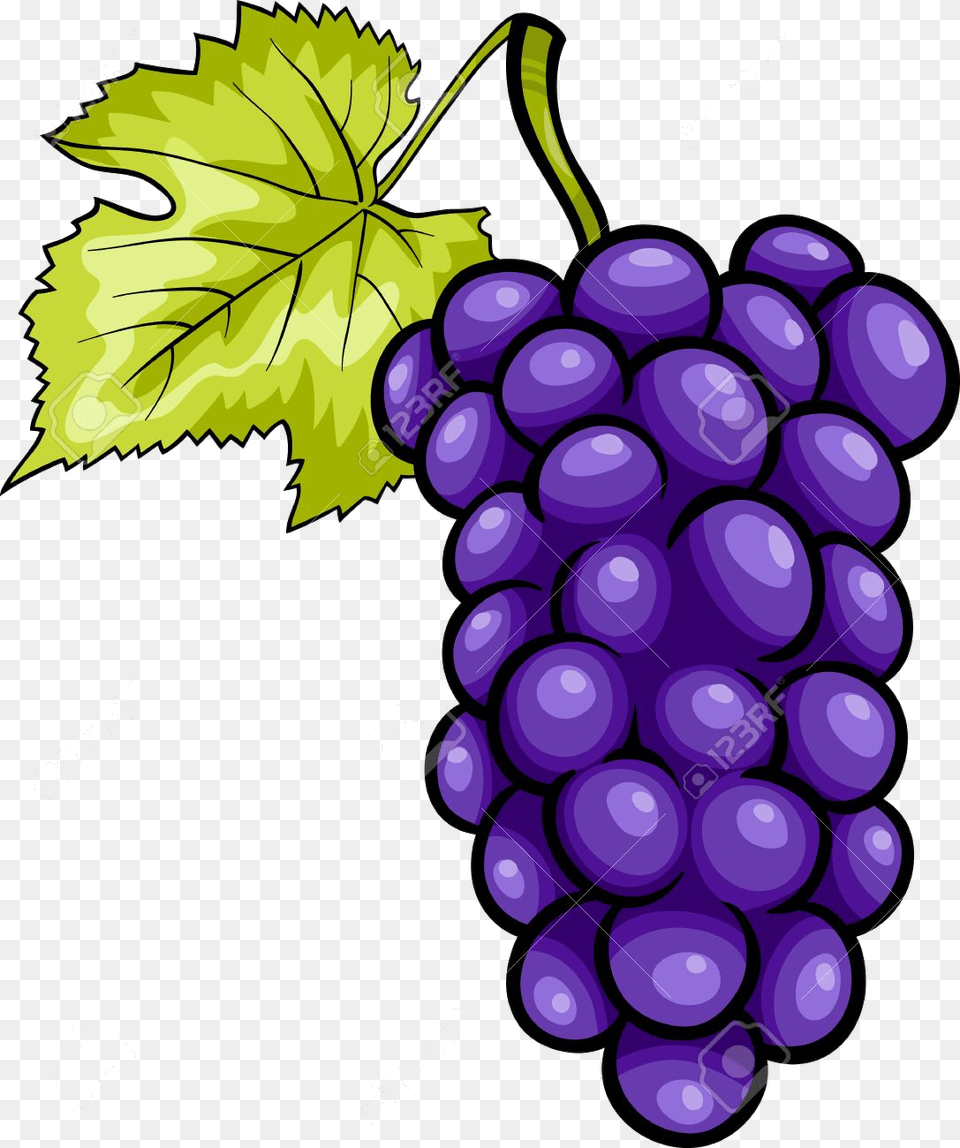 Racimo De Uvas Animadas Clipart Purple Grapes Clipart, Food, Fruit, Plant, Produce Free Png Download
