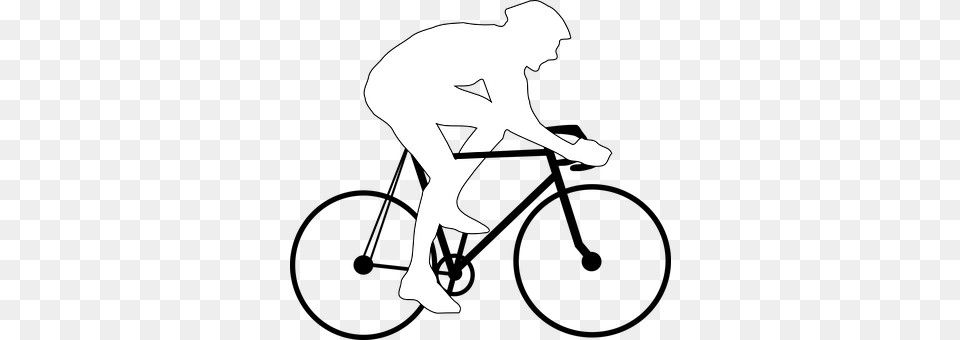 Racing Bicycle Silhouette, Stencil, Person Png