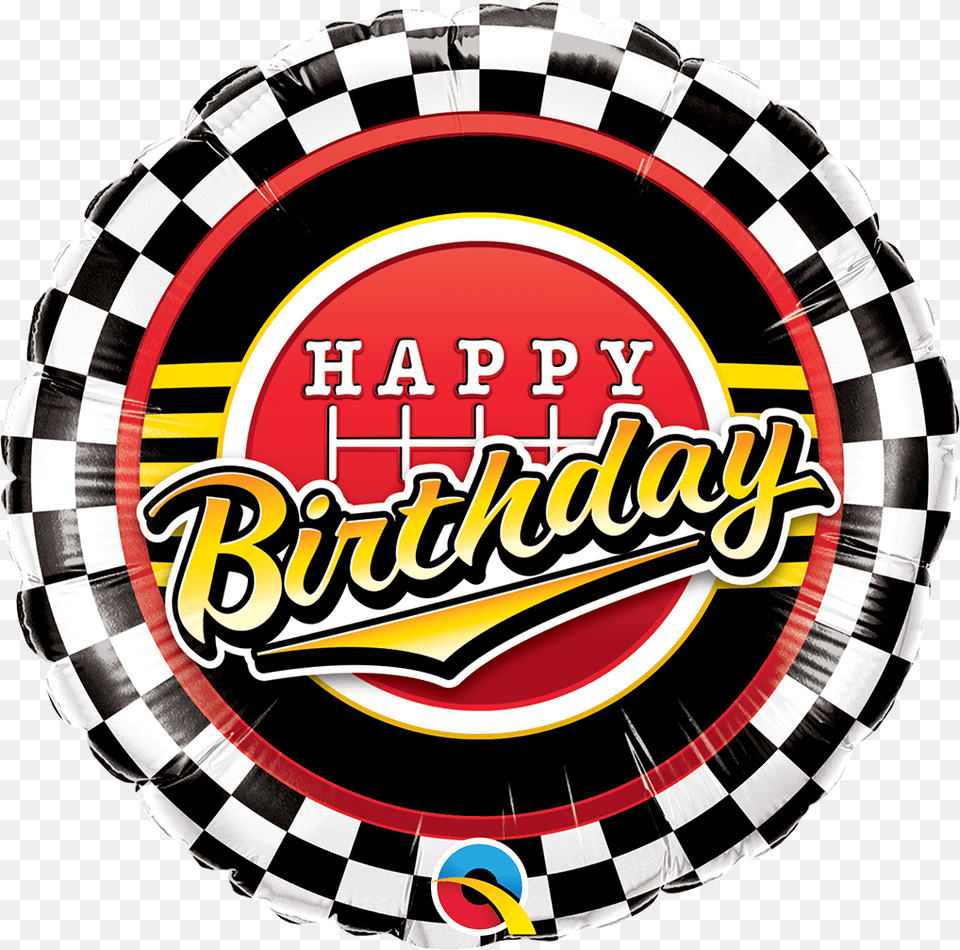 Racing Car Birthday Balloons, Sticker, Emblem, Symbol, Logo Png Image