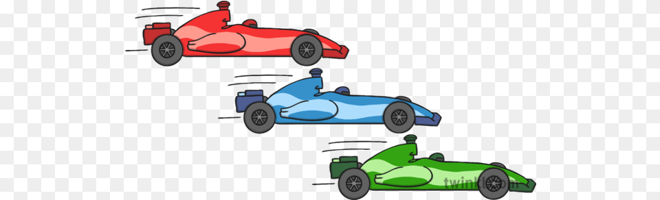Racing Cars Illustration Twinkl Formula One Car, Grass, Lawn, Plant, Device Free Png