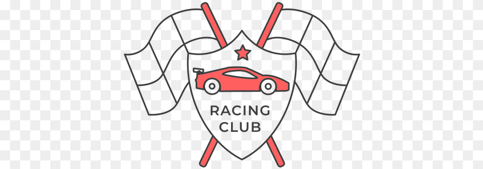 Racing Club Car Flag Star Colored Badge Sticker Adesivo De Carro Club, Logo, Transportation, Vehicle, Emblem Free Png