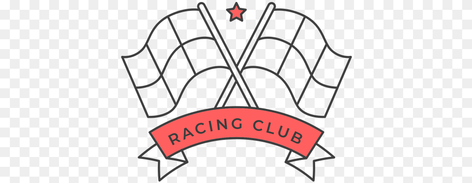 Racing Club Flag Star Colored Badge Sticker Transparent Bandera Race Dibujos, Logo, Symbol, Furniture Free Png Download