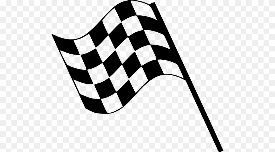 Racing Flag Flowing Rght Clip Art At Clker Com Vector Checkered Flag, Stencil Free Png Download