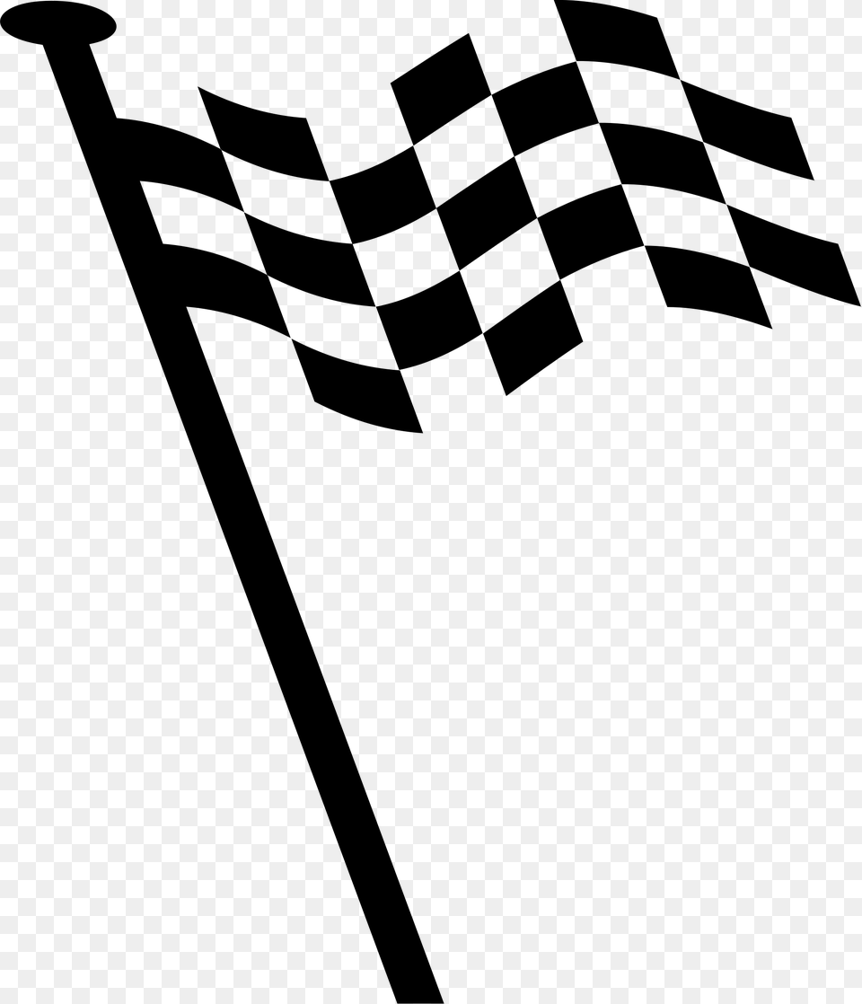 Racing Flag Transparent Images, Gray Png