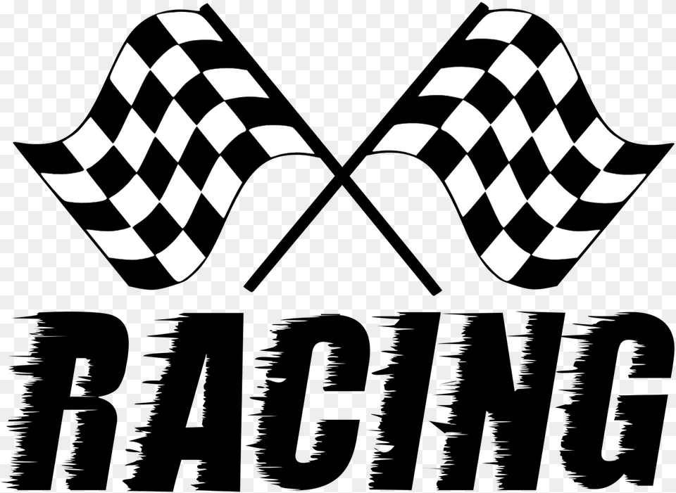 Racing Flags Race Picture Transparent Checkered Flag, Stencil, Logo, Symbol Png Image