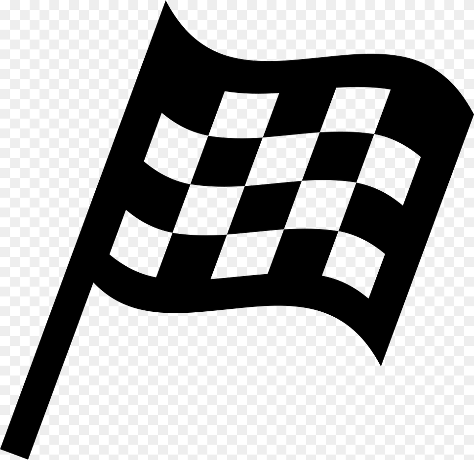 Racing Game Checkered Flag Icon, Stencil Png Image