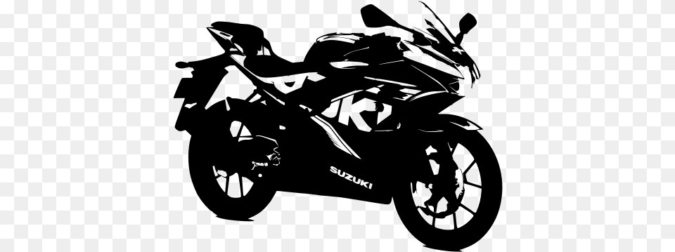 Racing Motorcycle Silhouette Motor Bike Clipart, Gray Free Png