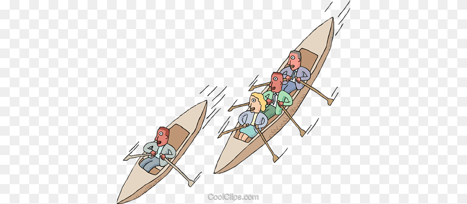 Racing Rowboats Royalty Vector Clip Art Illustration Boat Race Clip Art, Transportation, Vehicle, Baby, Person Free Transparent Png