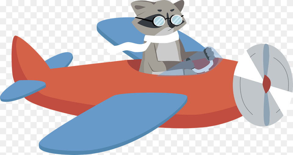 Racoon And Plane Clipart, Animal, Fish, Sea Life, Shark Png