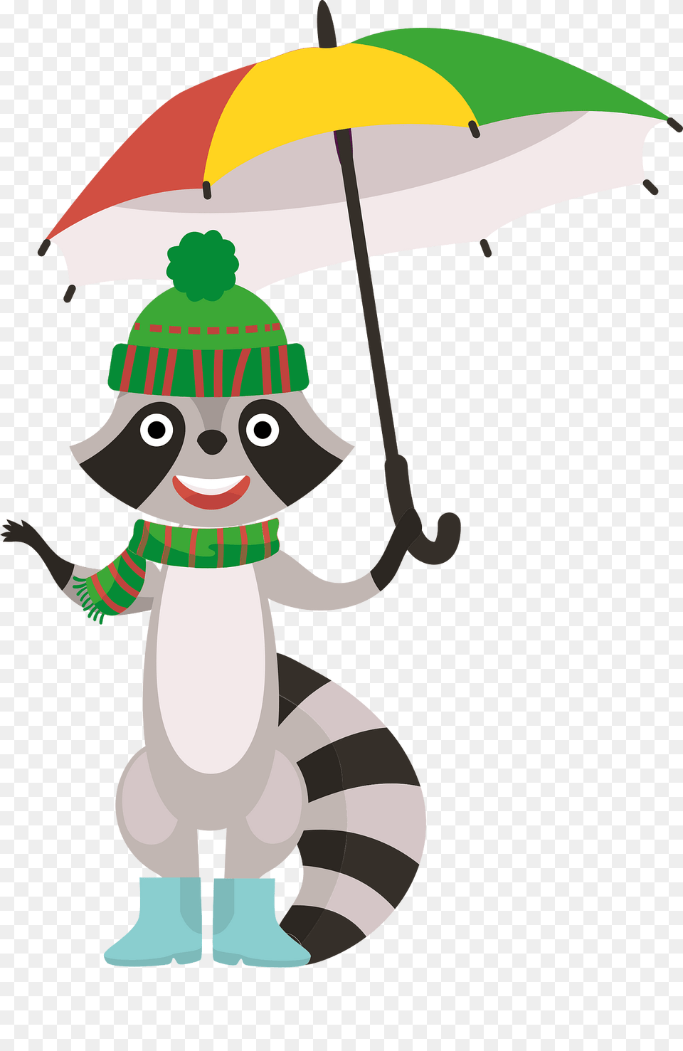 Racoon And Umbrella Clipart, Animal, Bear, Mammal, Wildlife Free Transparent Png