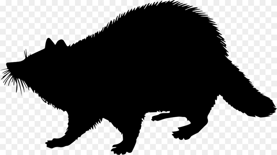 Racoon Mammal Animal Shape Icon, Silhouette, Dinosaur, Reptile Free Png Download