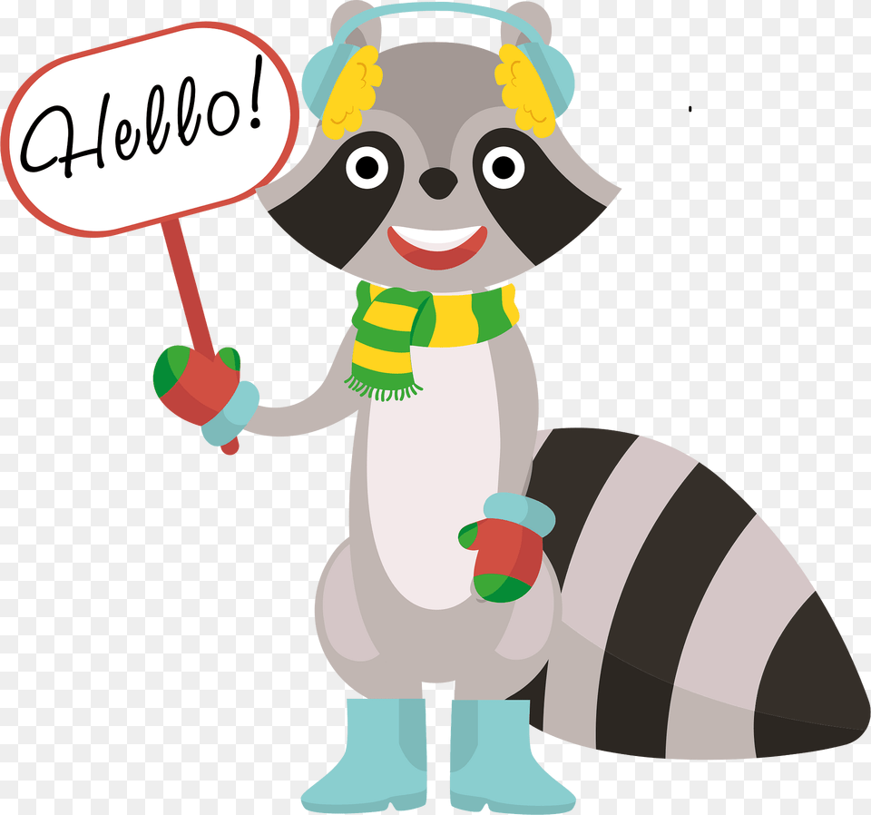 Racoon Says Hello Clipart, Baby, Person, Face, Head Png