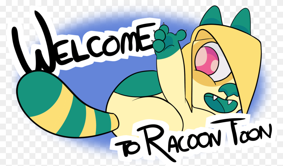 Racoon Toon Welcome Banner Download Png Image