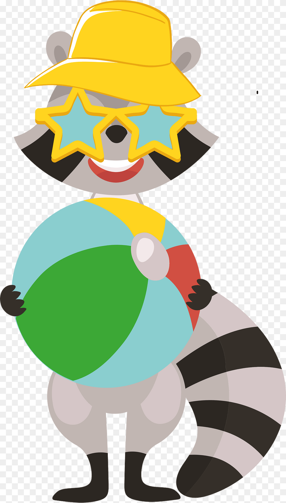 Racoon With A Ball Clipart, Clothing, Hat, Baby, Person Free Png