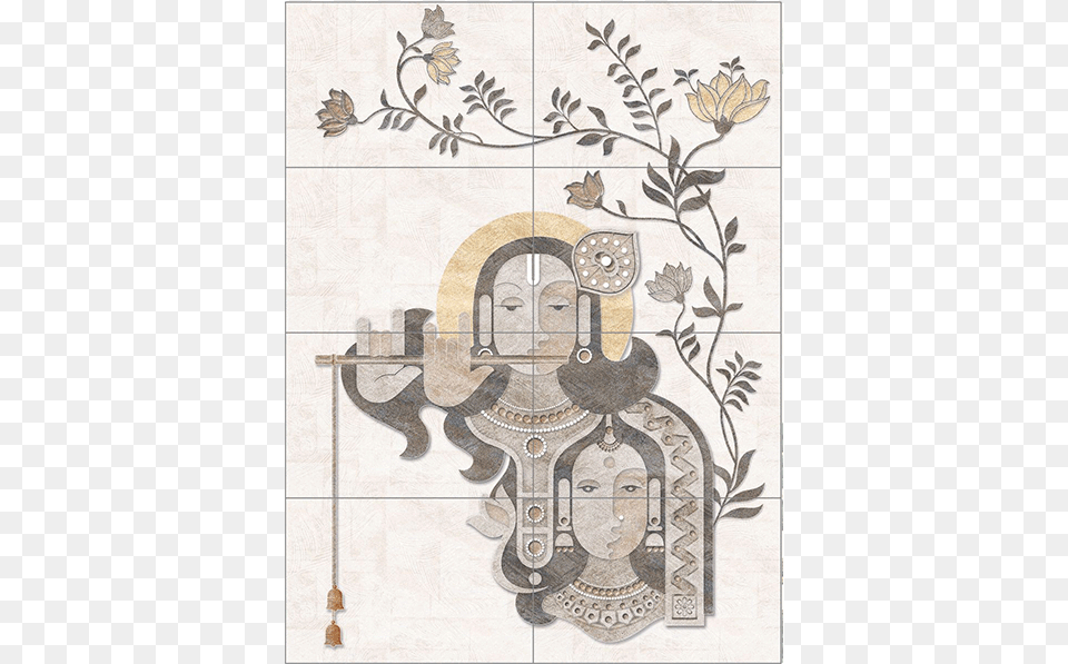 Radha Krishna, Art, Tile, Painting, Pattern Free Png