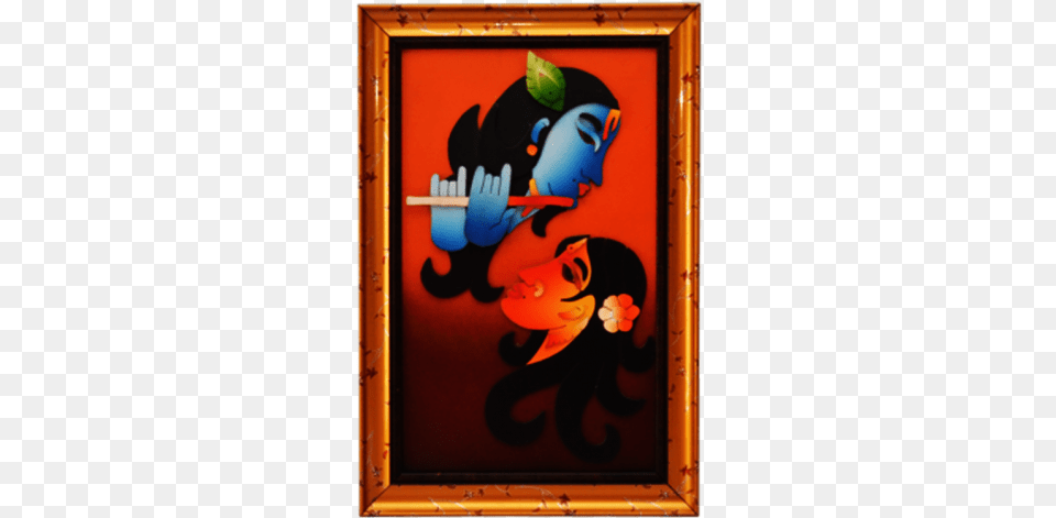 Radha Krishna Digital Reprint Painting Painting, Art, Modern Art Free Png Download